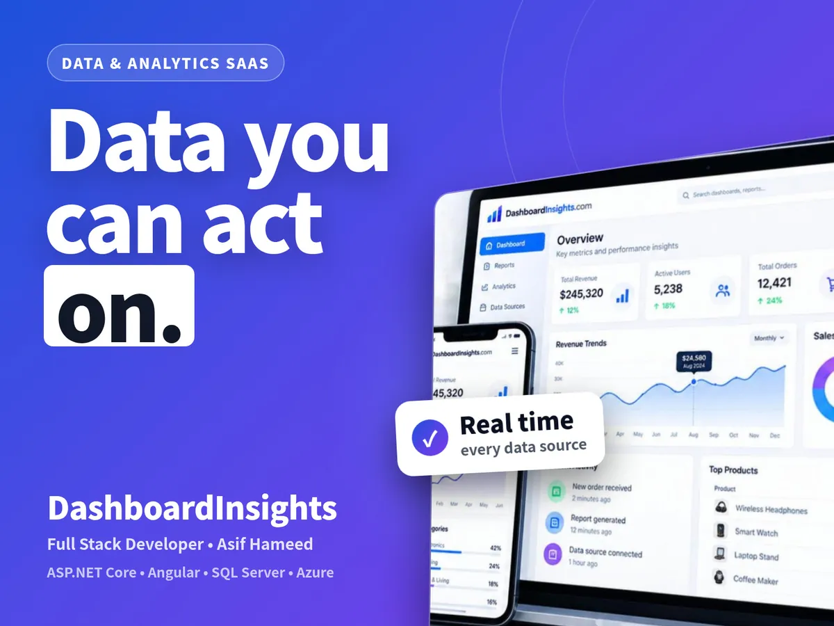 DashboardInsights: Real time dashboards from every data source